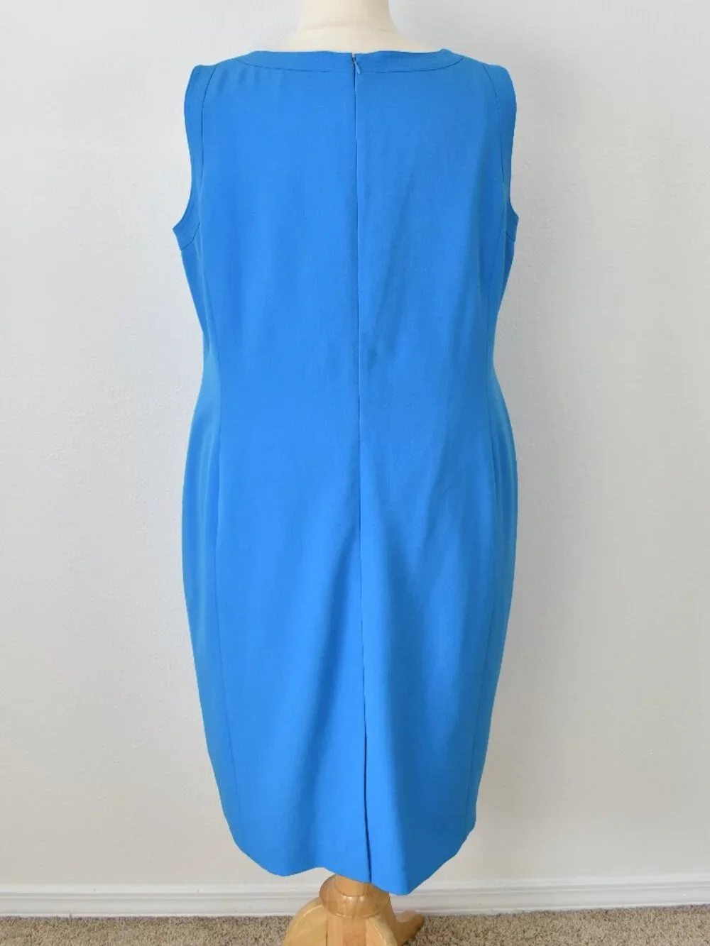 Kasper Sheath Boat Neck Dress Blue - 22W - Picture 7 of 8